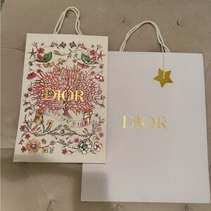 Dior Elegant Floral and White Gift Bags
